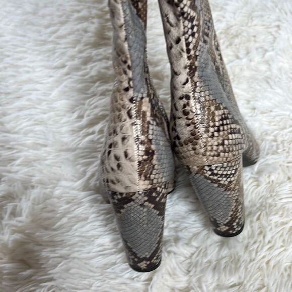 Bamboo Thigh High Snakeskin/Python Boots Size 6.5 New - Picture 6 of 11